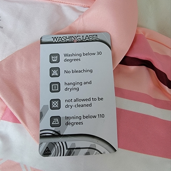 Women's Polo Shirt Pink 2XL Golf Short Sleeve Moisture Wicking - Picture 6 of 9